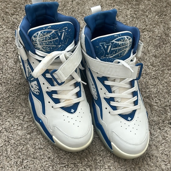 FOR SALE !!!! Louis Vuitton Trainers 2 (white & blue) - Picture 2 of 4